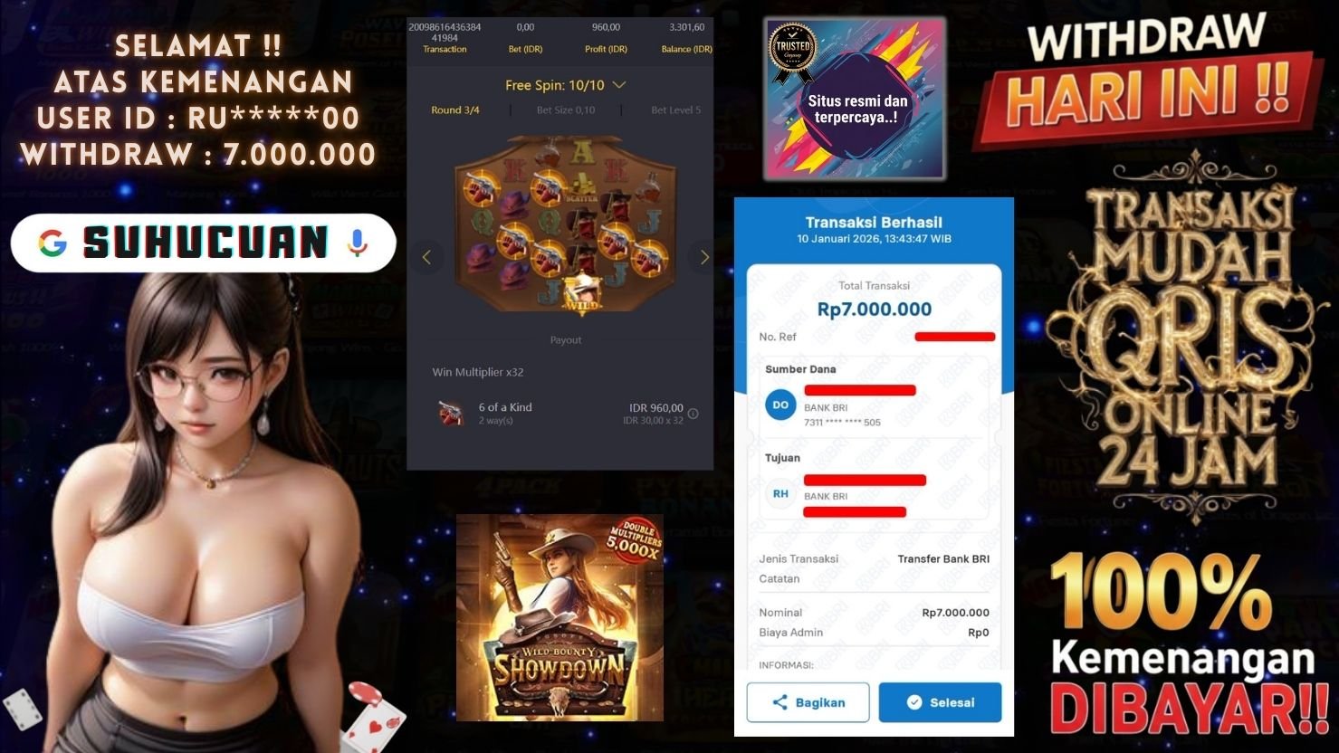 SUHUCUAN JACKPOT SLOT WILD BOUNTY SHOWDOWN